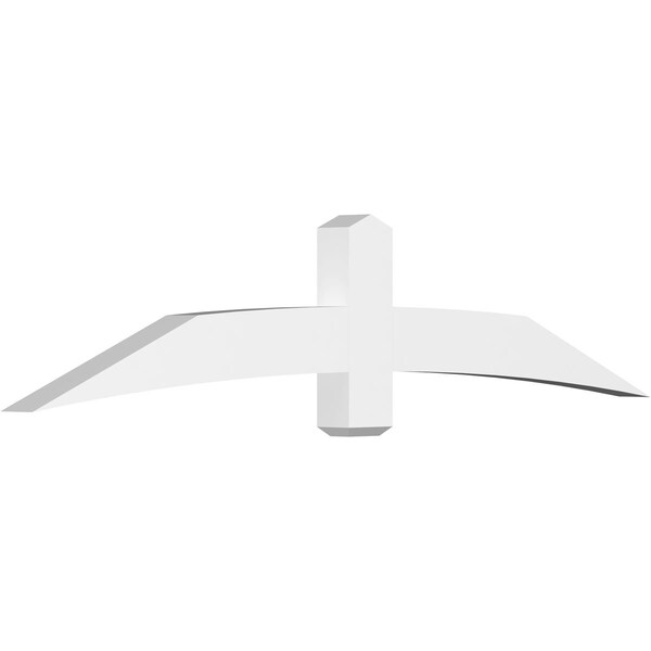 Ekena Millwork Bellingham Architectural Grade PVC Gable Bracket, 84"W x 17 1/2"H x 4"D x 6"F, 5/12 Pitch GBP084X18X0406BEL00 - main
